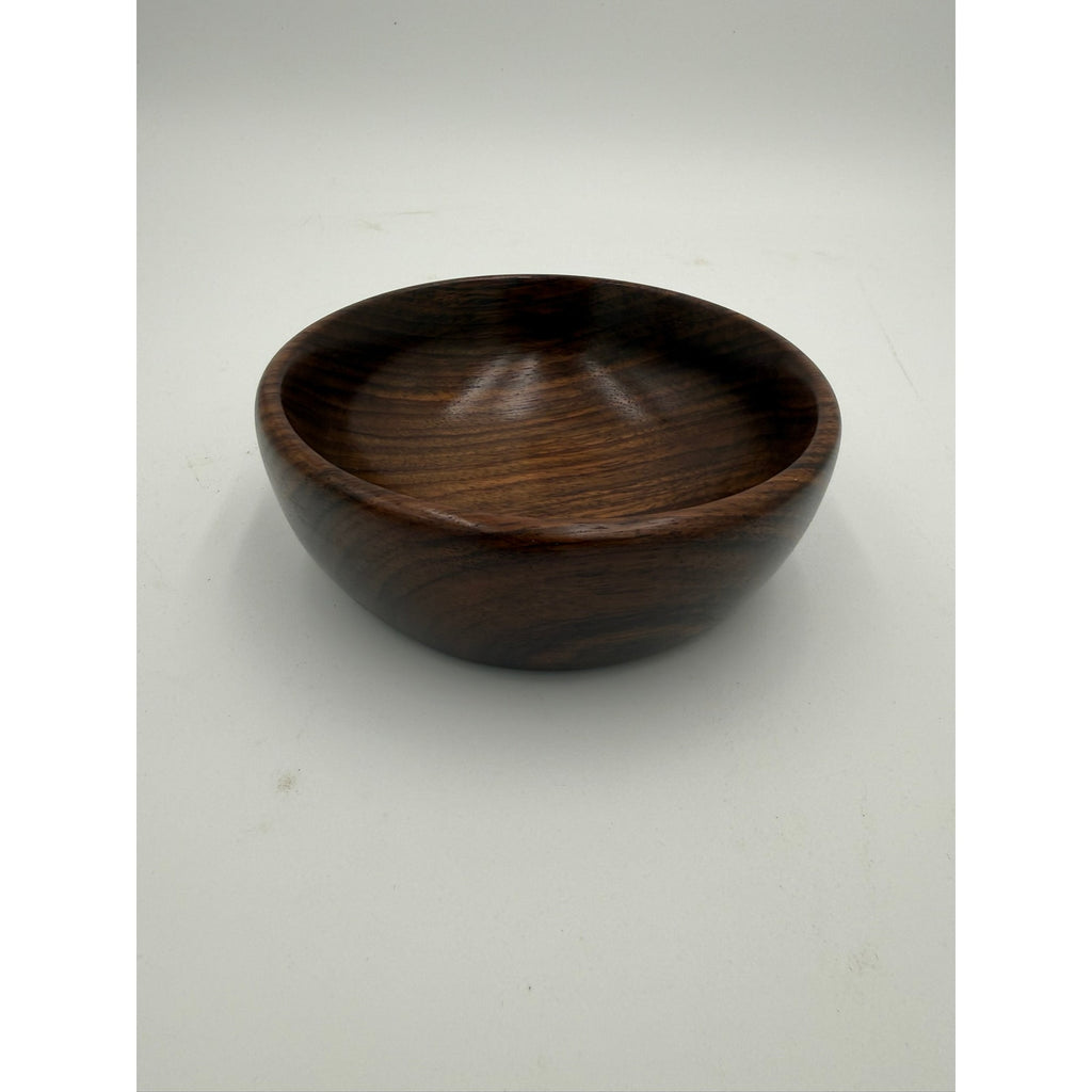 Hand Turned Bocote Wood Bowl 5.5 x 1.75 inches, exotic hardwood, handmade, food safe finish, decorative dish, small salad or snack