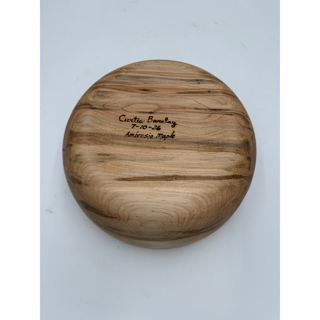 Hand Turned Ambrosia Maple Salad Bowl 12.75x4.5, hand crafted wood, food safe finish, heirloom kitchen serving