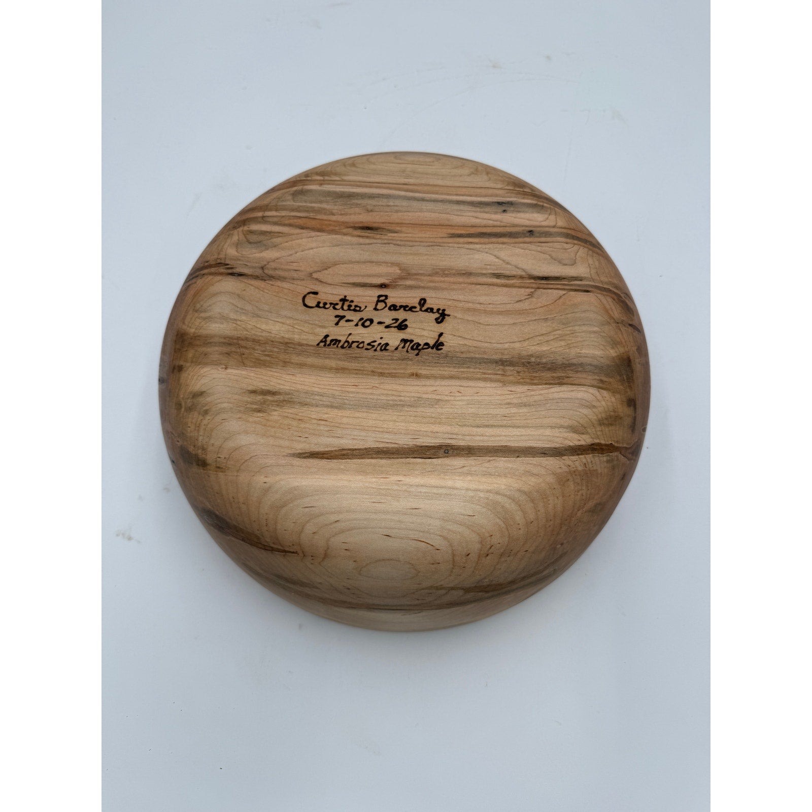 Hand Turned Ambrosia Maple Salad Bowl 12.75x4.5, hand crafted wood, food safe finish, heirloom kitchen serving