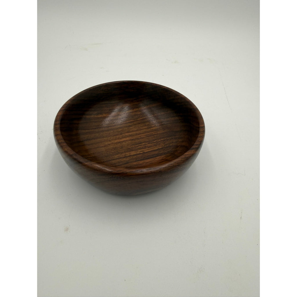 Hand Turned Bocote Wood Bowl 5.5 x 1.75 inches, exotic hardwood, handmade, food safe finish, decorative dish, small salad or snack
