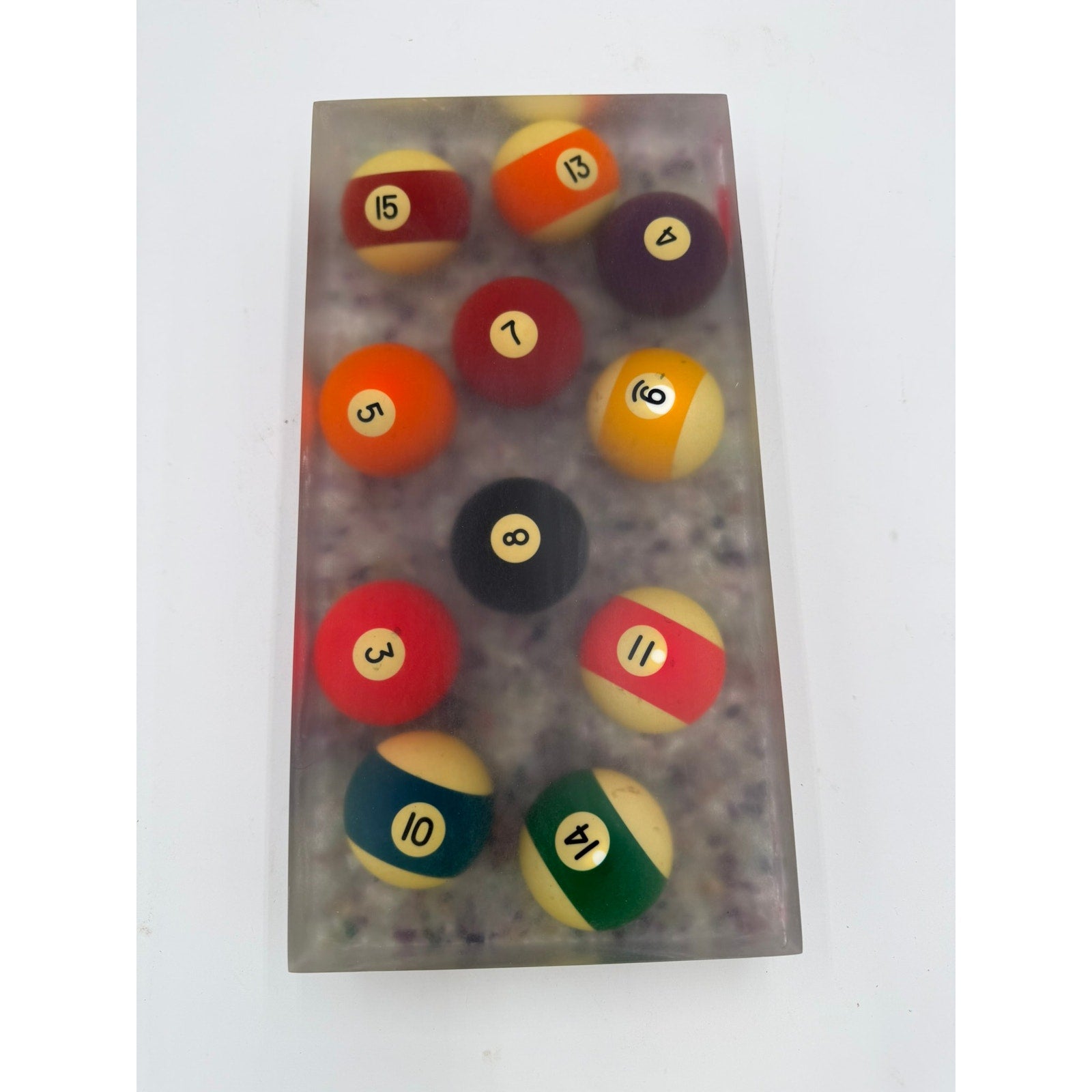 Pool Ball Epoxy Charcuterie Board 13.5x7x2.5, billiards serving tray, resin cheese board, game room decor, unique gift, functional barware