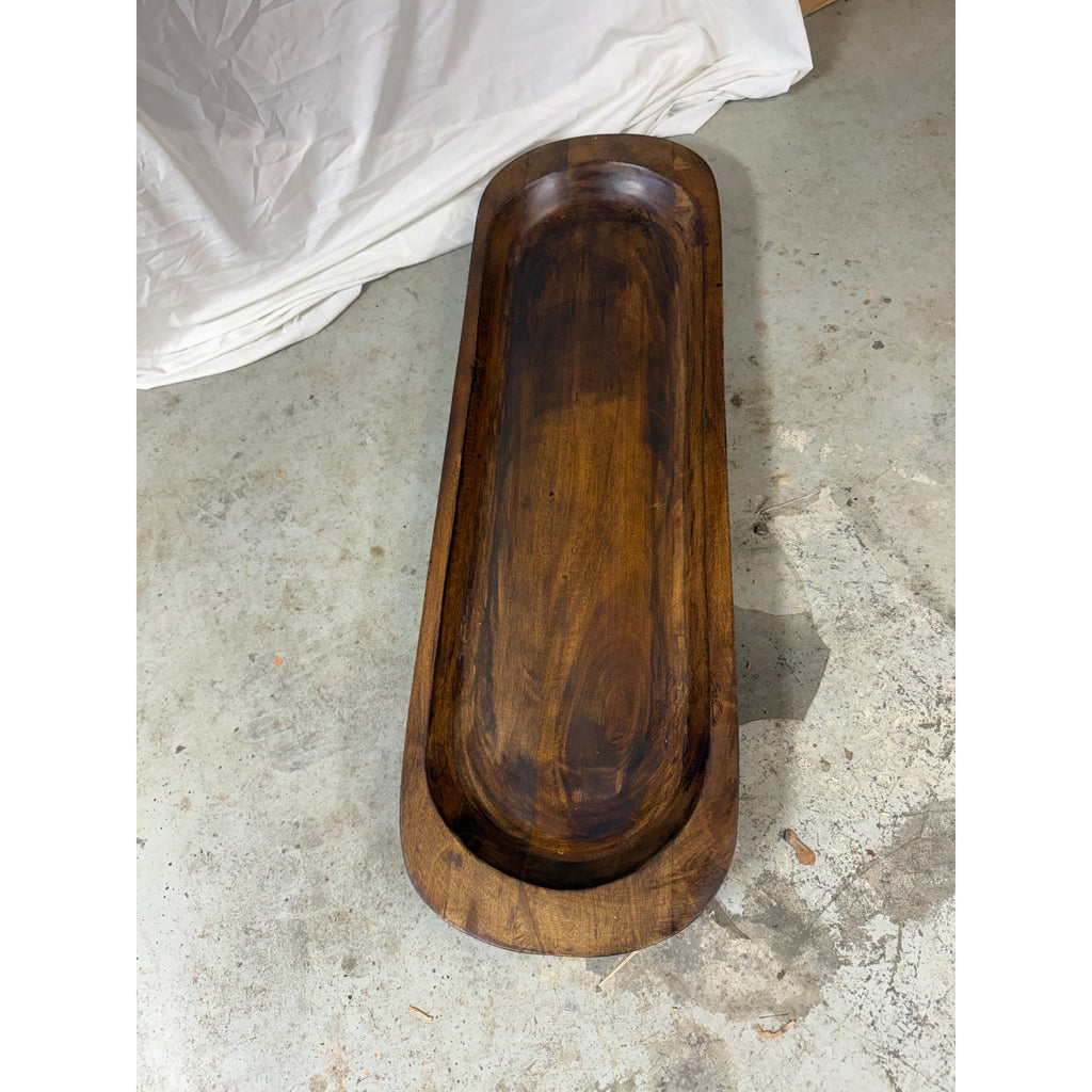 Large Walnut Centerpiece Bowl Handmade, 39 x 12.5 x 2.5 Inches, Dining Table Decor, SKU 1473