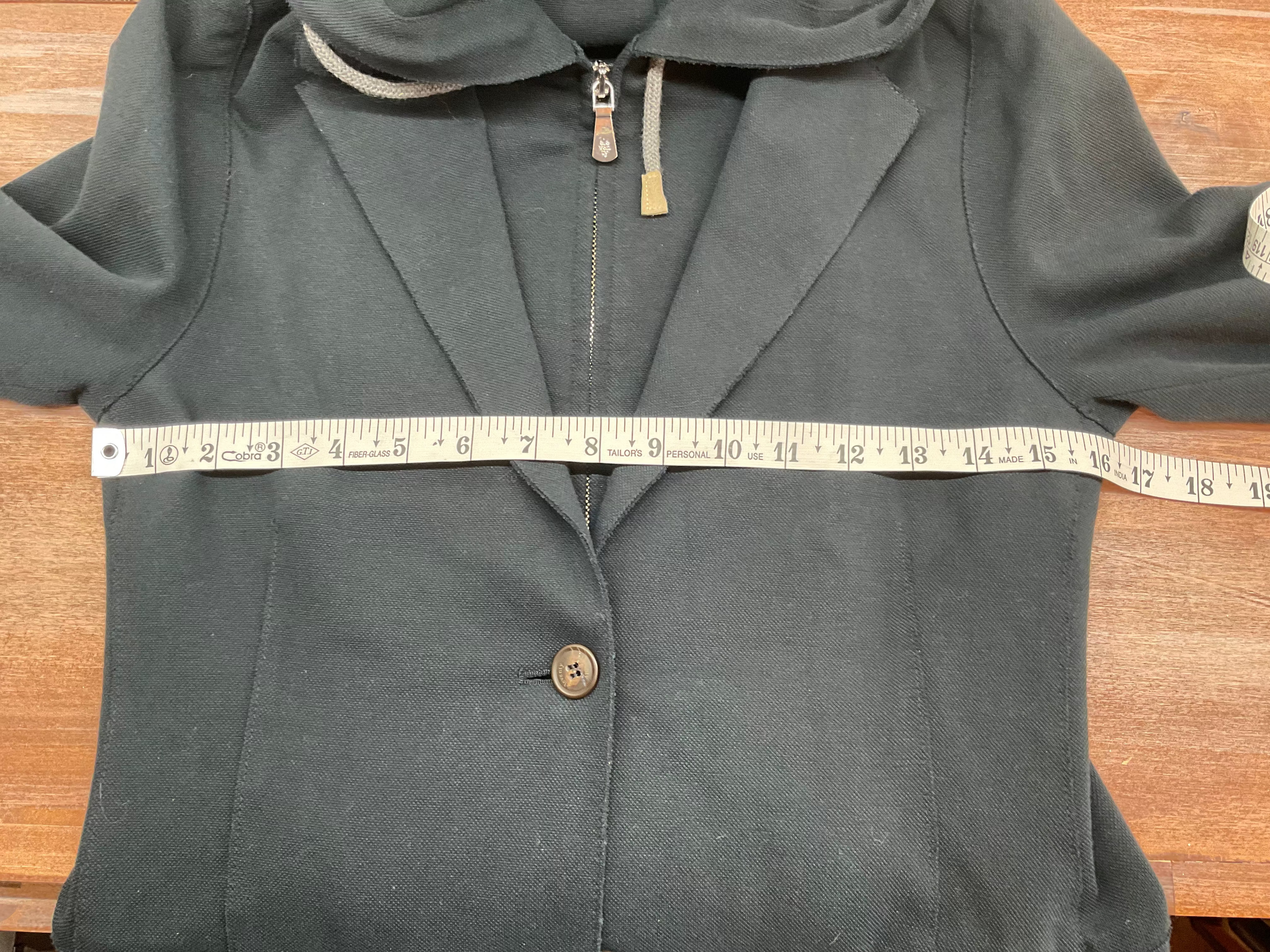 Eleventy Cotton Blend Knit Blazer with Removable Hood - Navy Blue - XS/S