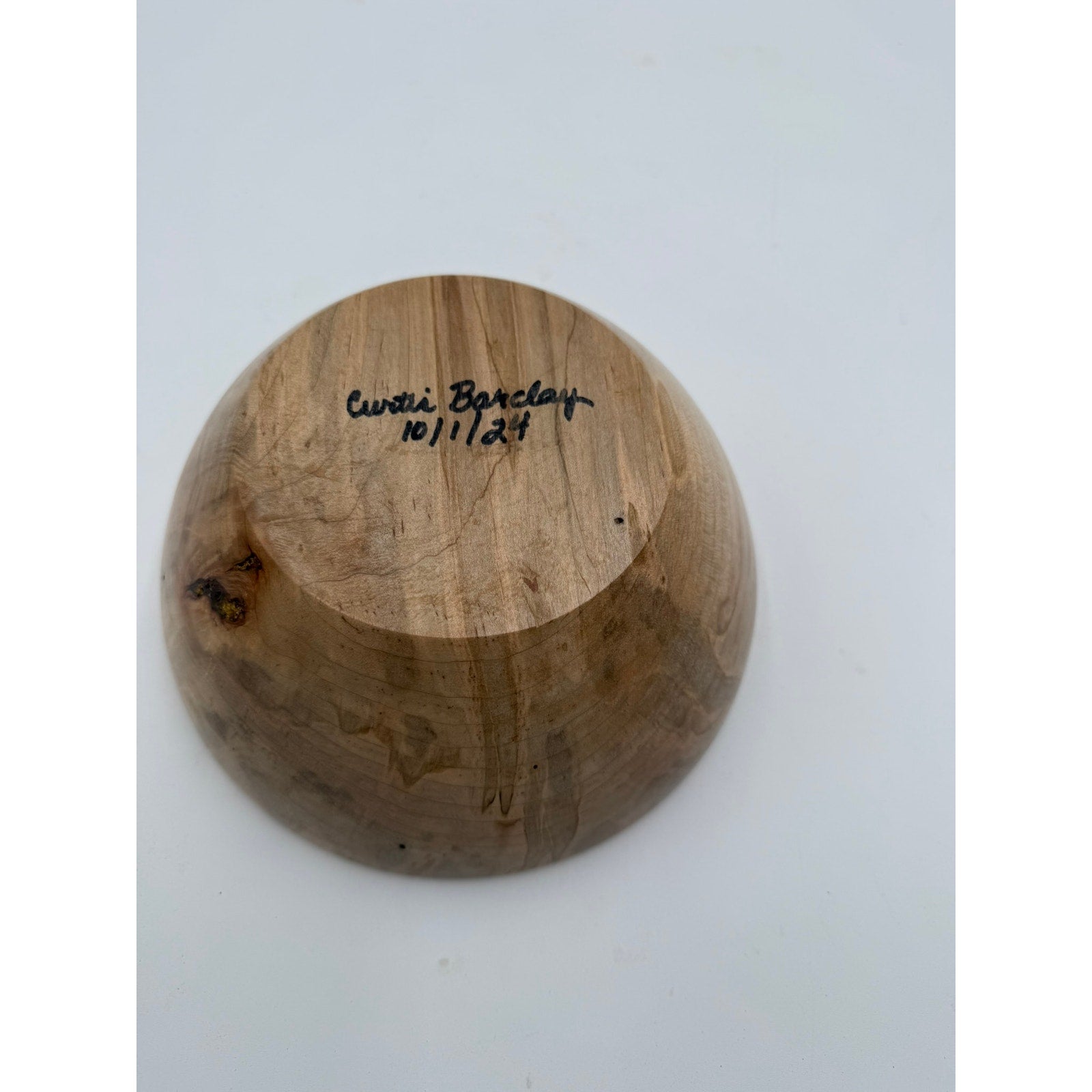 Ambrosia Maple Hand Turned Wood Bowl, 8.75 x 3.5, food safe finish, functional salad or fruit serving, decorative centerpiece