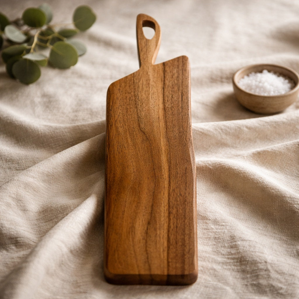 Teak Charcuterie Board with Antique Finish