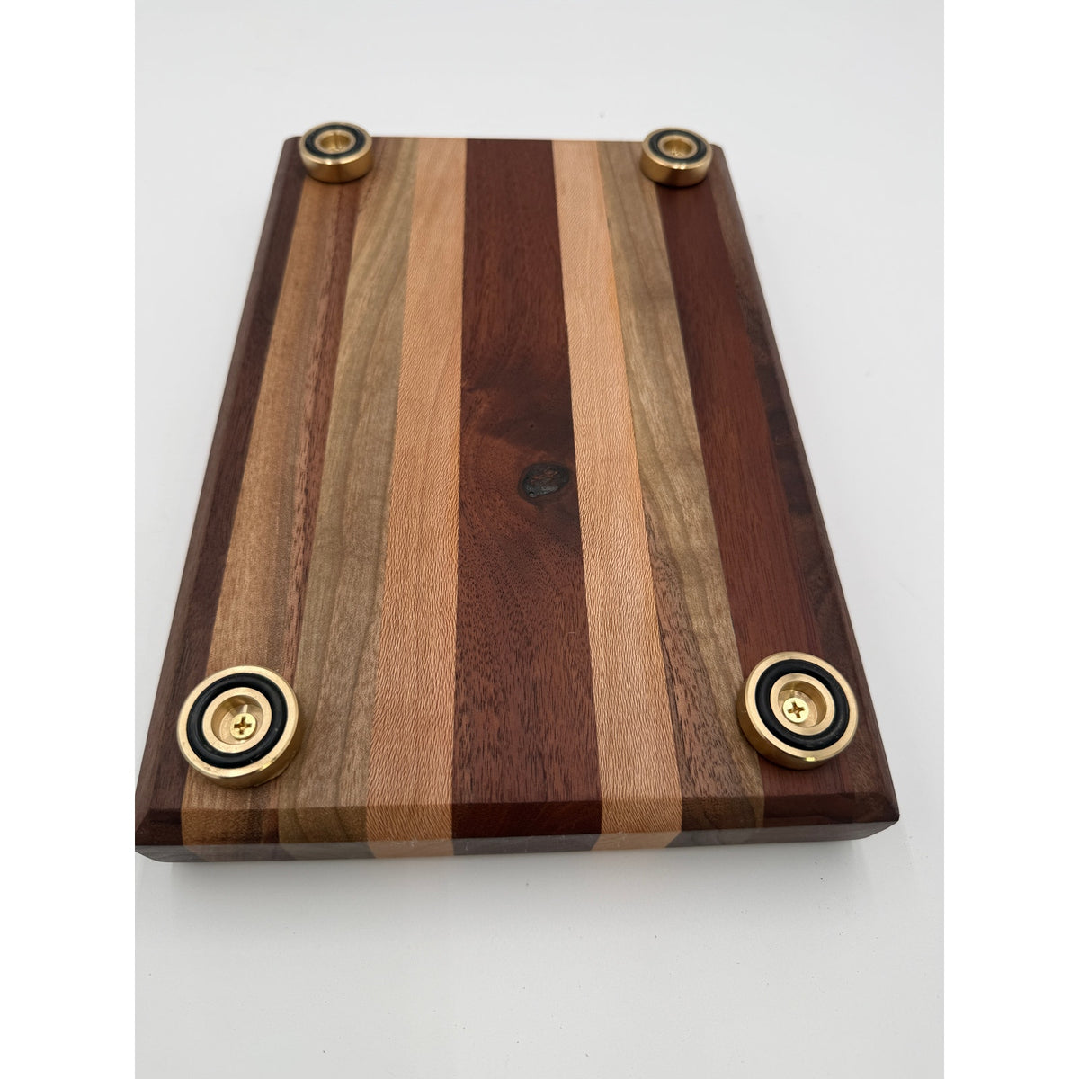 Walnut and Sycamore Cutting Board, Edge Grain, 12x8x1.5 Inch, Hand Crafted, SKU 1480