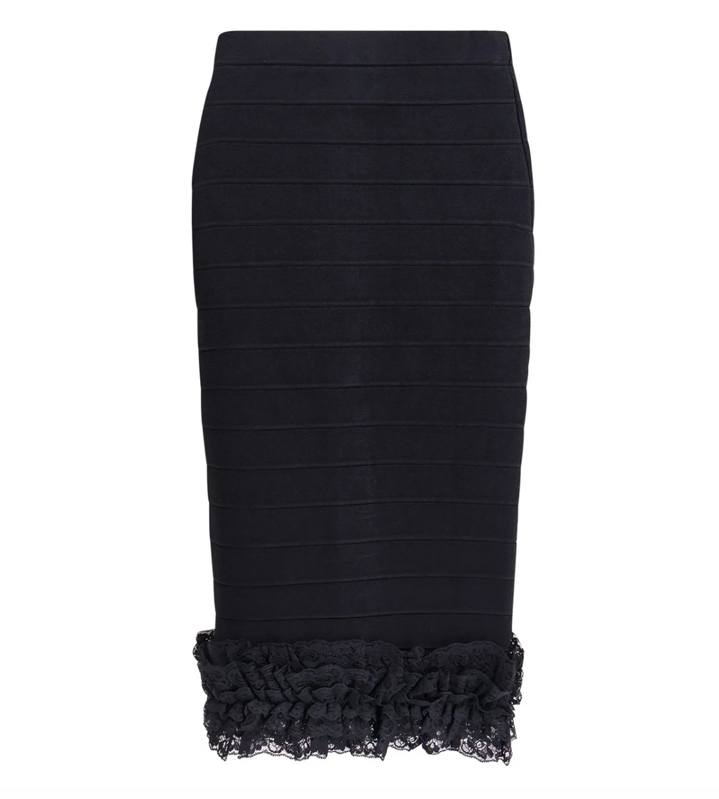 Self Portrait x Christopher Kane ruffle knit midi skirt - Size 8 - NWT