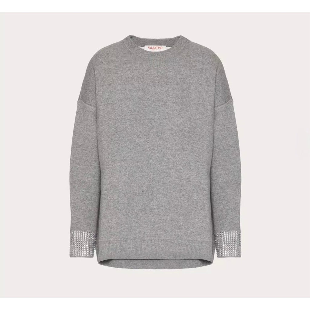 Valentino embroidered wool and stretch viscose sweater - size M - NWT