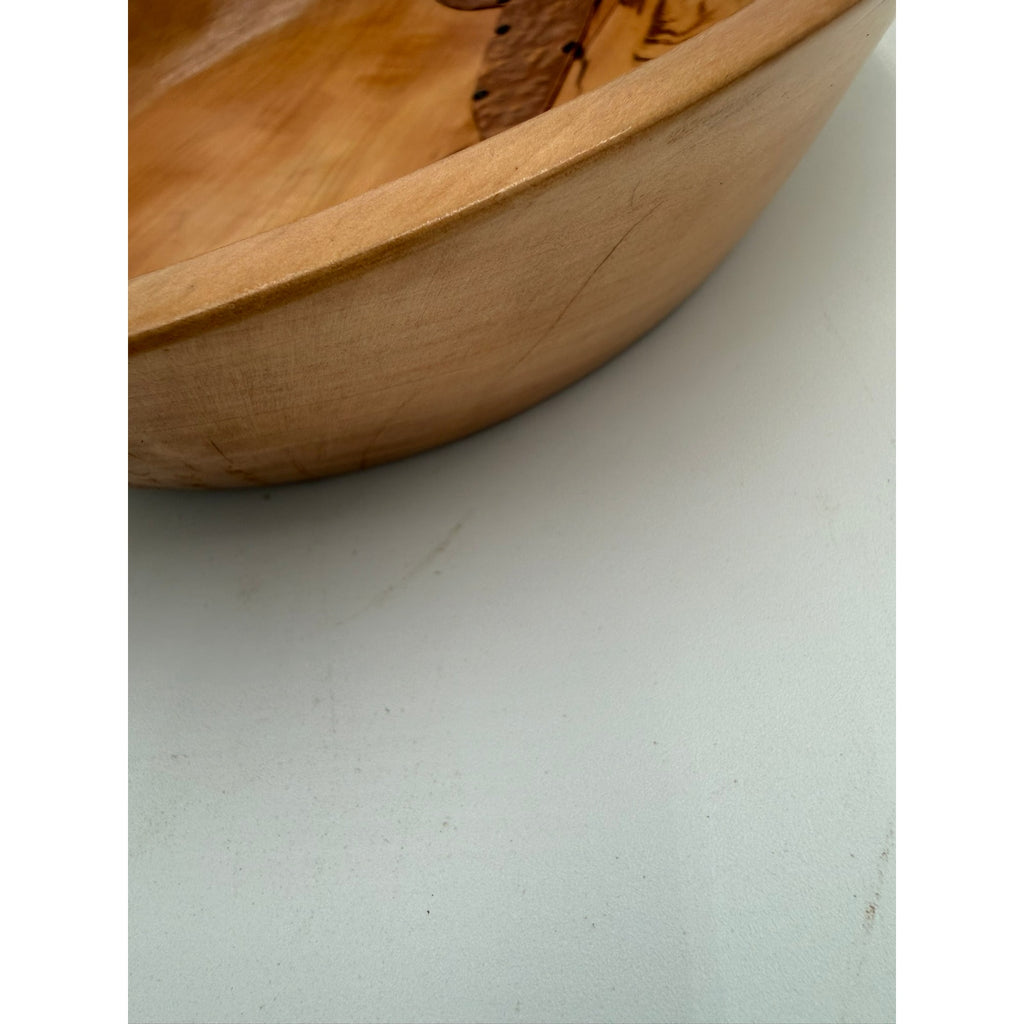 Natural Bradford Pear Centerpiece Bowl with Copper, 10 by 2.5, rustic modern decor, handmade gift idea