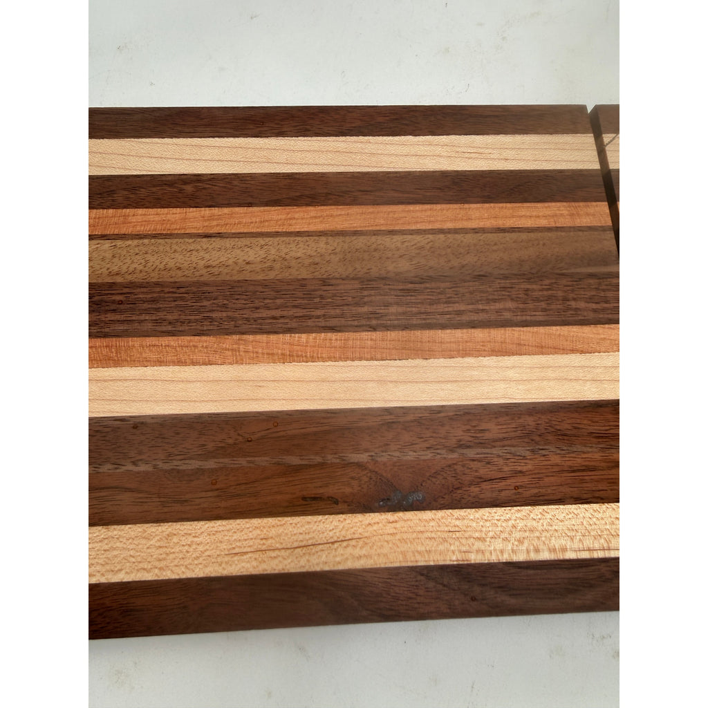 Handcrafted Laminated Hardwood Cheese Cutter, 14x6 Board, Stainless Steel, Replaceable Wire