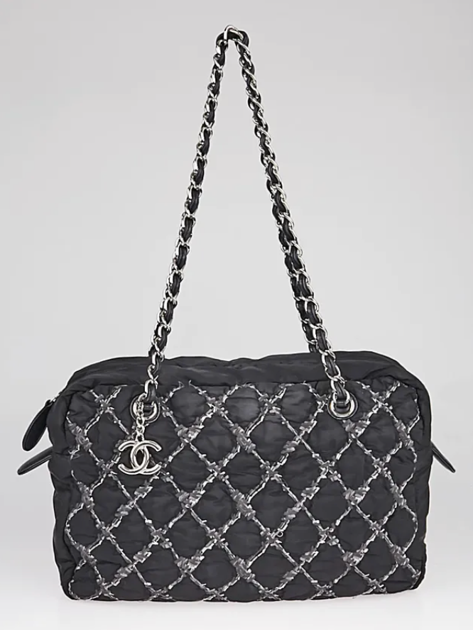 Chanel Paris-Byzance Tweed On Stitch Large Shoulder Bag