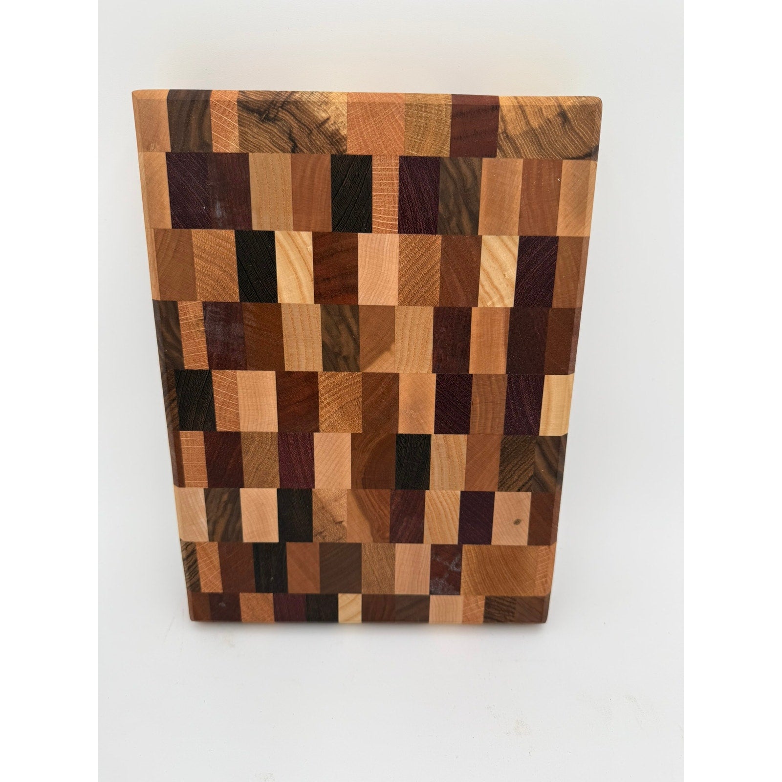 Chaos Style End Grain Cutting Board Handmade, Assorted Hardwoods, 12x9x1.5, Durable Kitchen Gift, Knife Friendly