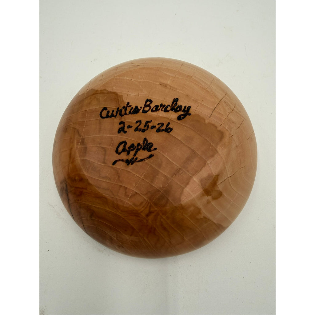 Hand Turned Apple Wood Bowl 5.5 x 1.5 Inches, food safe finish, handmade woodturning, decorative or functional, small serving dish