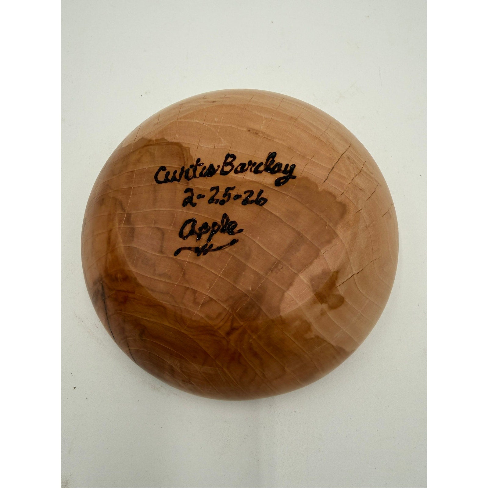 Hand Turned Apple Wood Bowl 5.5 x 1.5 Inches, food safe finish, handmade woodturning, decorative or functional, small serving dish