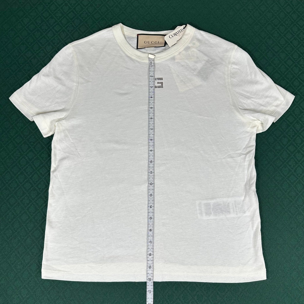 Gucci Square G Embellished Cotton T-Shirt Size L NWT Made in Italy