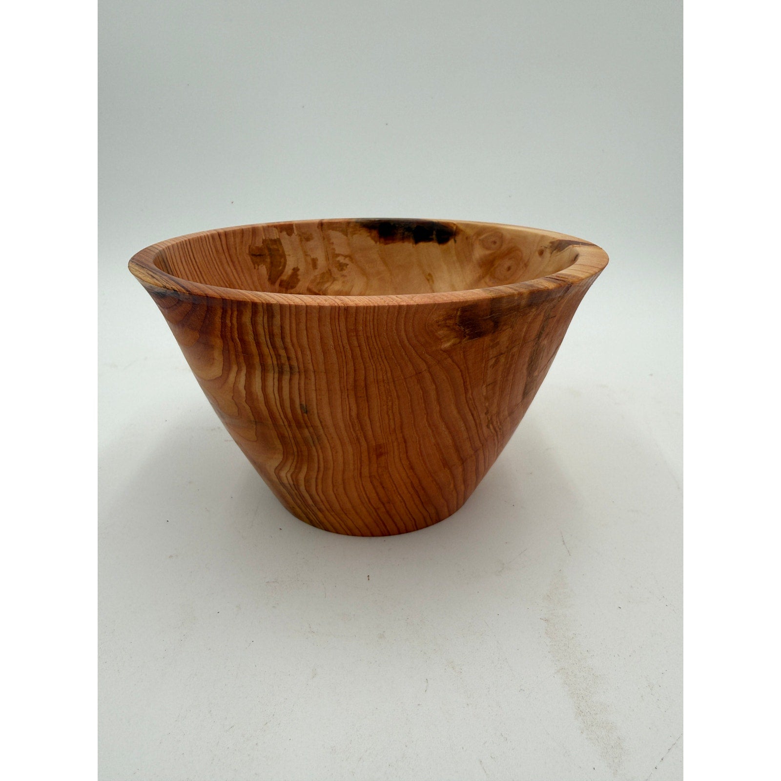 Rustic Fir Hand Turned Wooden Bowl 6.25x3.75, food safe finish, durable kitchen serving, artisanal decor, handmade gift