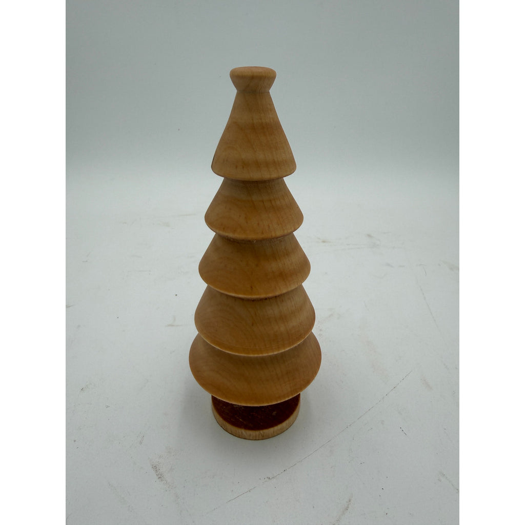 Hand Turned Wood Christmas Trees, Maple and Cherry, Rustic Holiday Decorations, SKUs 1369 to 1372