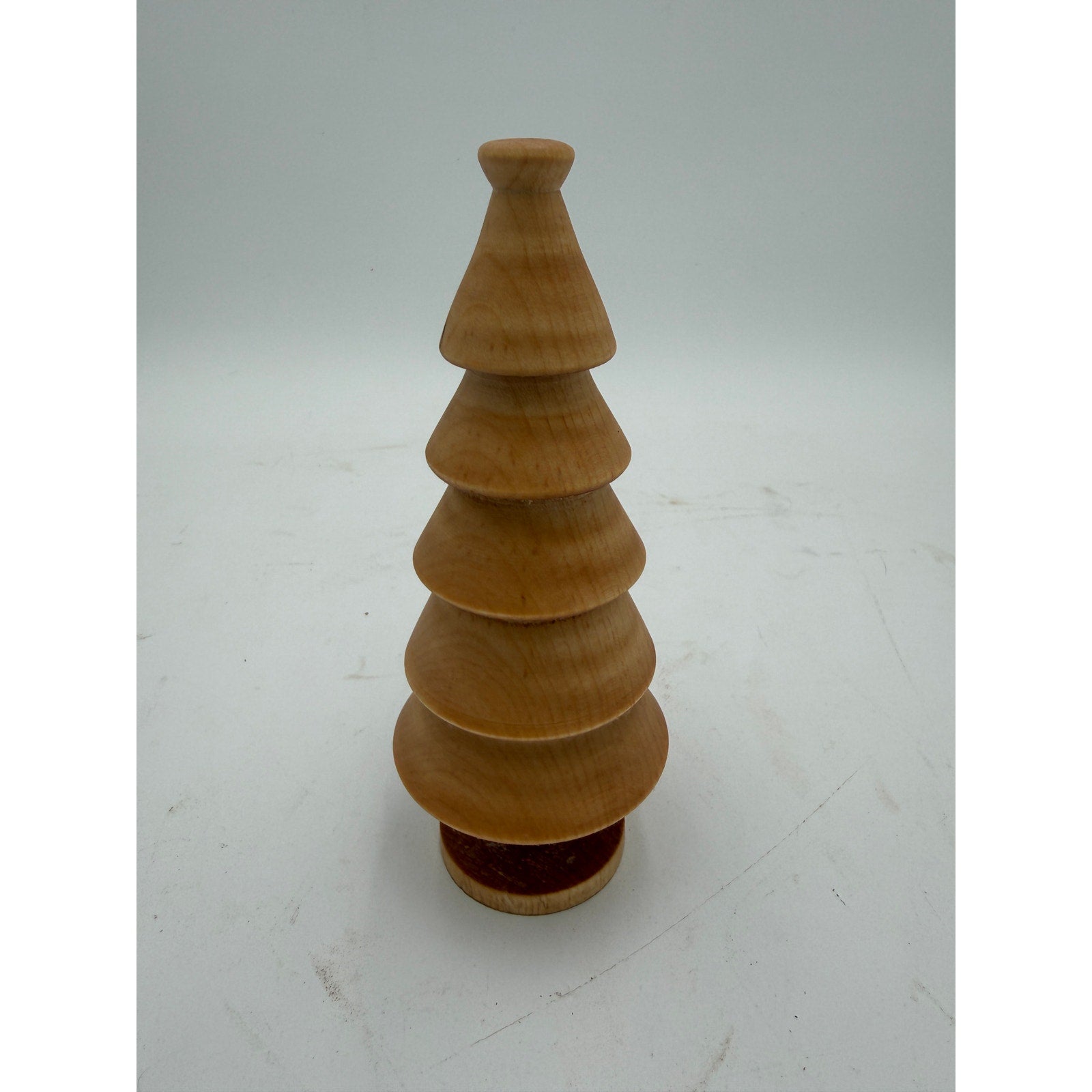 Hand Turned Wood Christmas Trees, Maple and Cherry, Rustic Holiday Decorations, SKUs 1369 to 1372