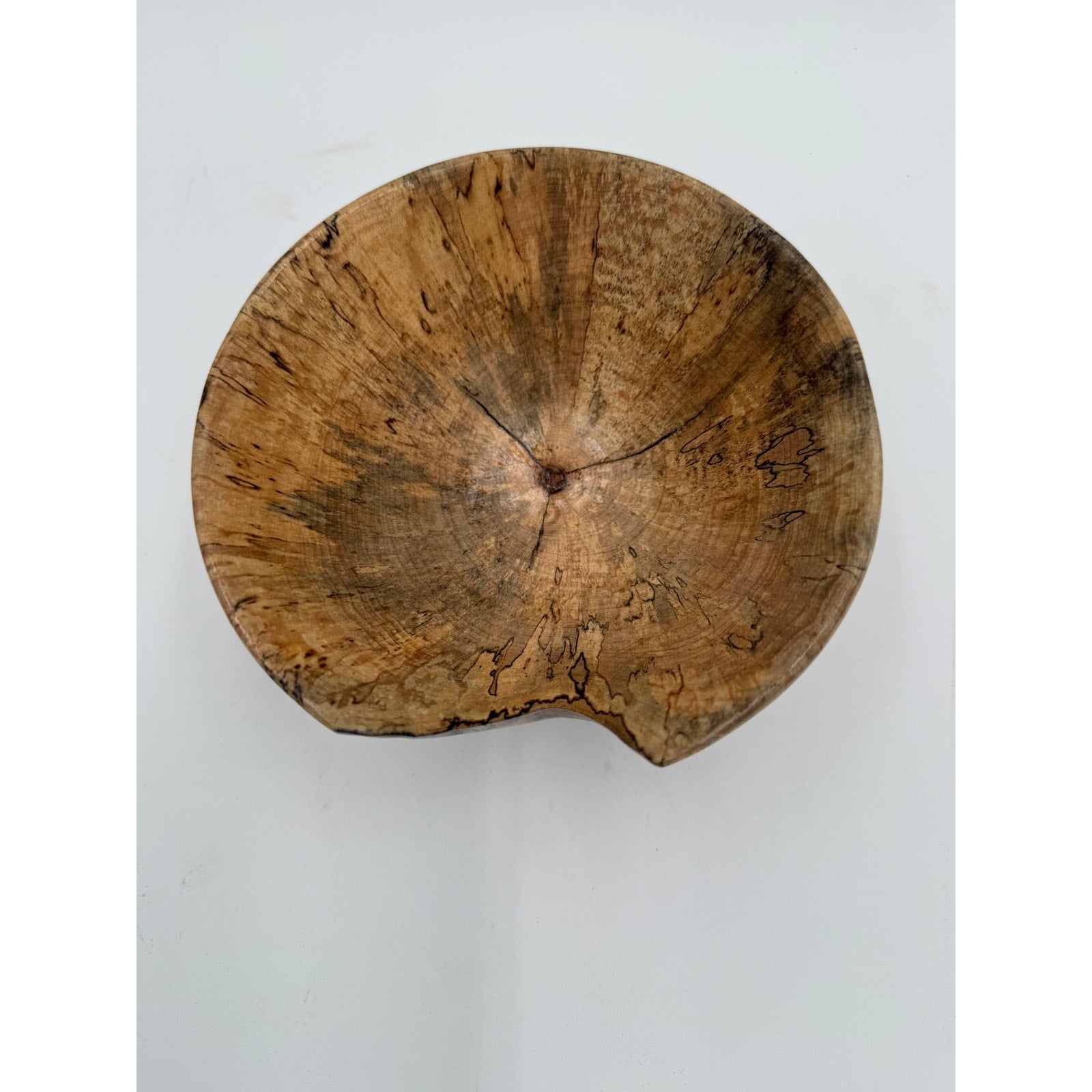 Rustic Modern Spalted Maple Wood Bowl, hand turned, 6.25 x 3.25 dimensions, food safe, decorative and practical