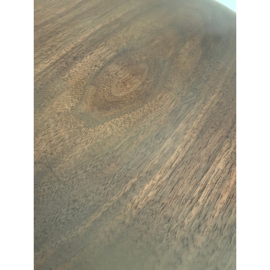 Hand Turned Walnut Serving Platter, 12.5 Inch, Rich Grain Patterns, SKU 1461