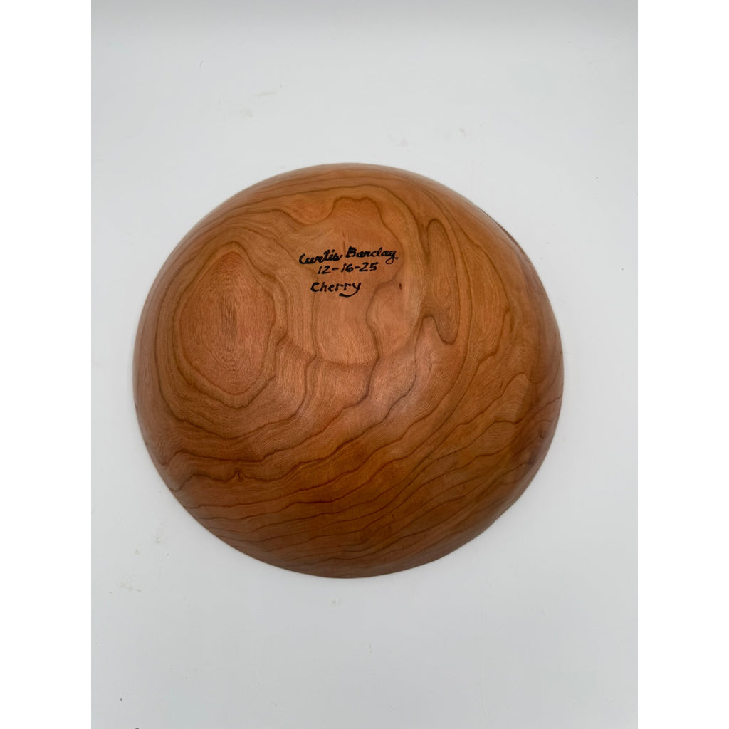Handturned Wood Bowl, Black Cherry, Unique 16x5, Large Bowl, Rare Decor, Epoxy Embellishment, Handmade Gift