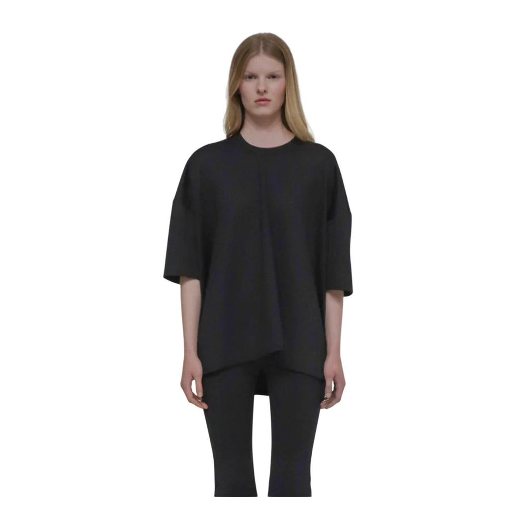Rosetta Getty Collapsed T-Shirt Black Scuba - Size XS Oversized