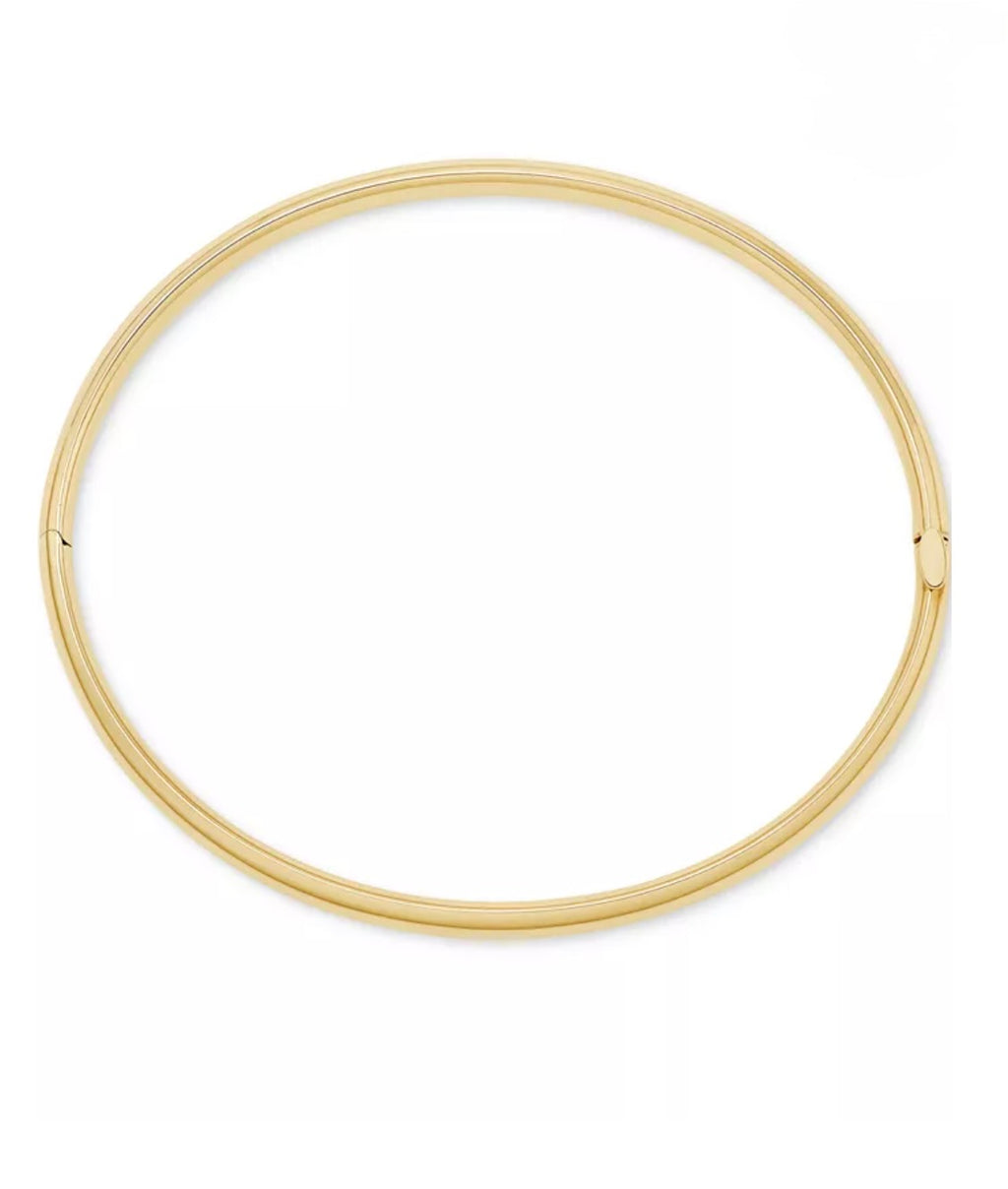 R.H. Macys Solid 14k Gold Polished Hinge Bangle Bracelet - New in Box - Retail $2600