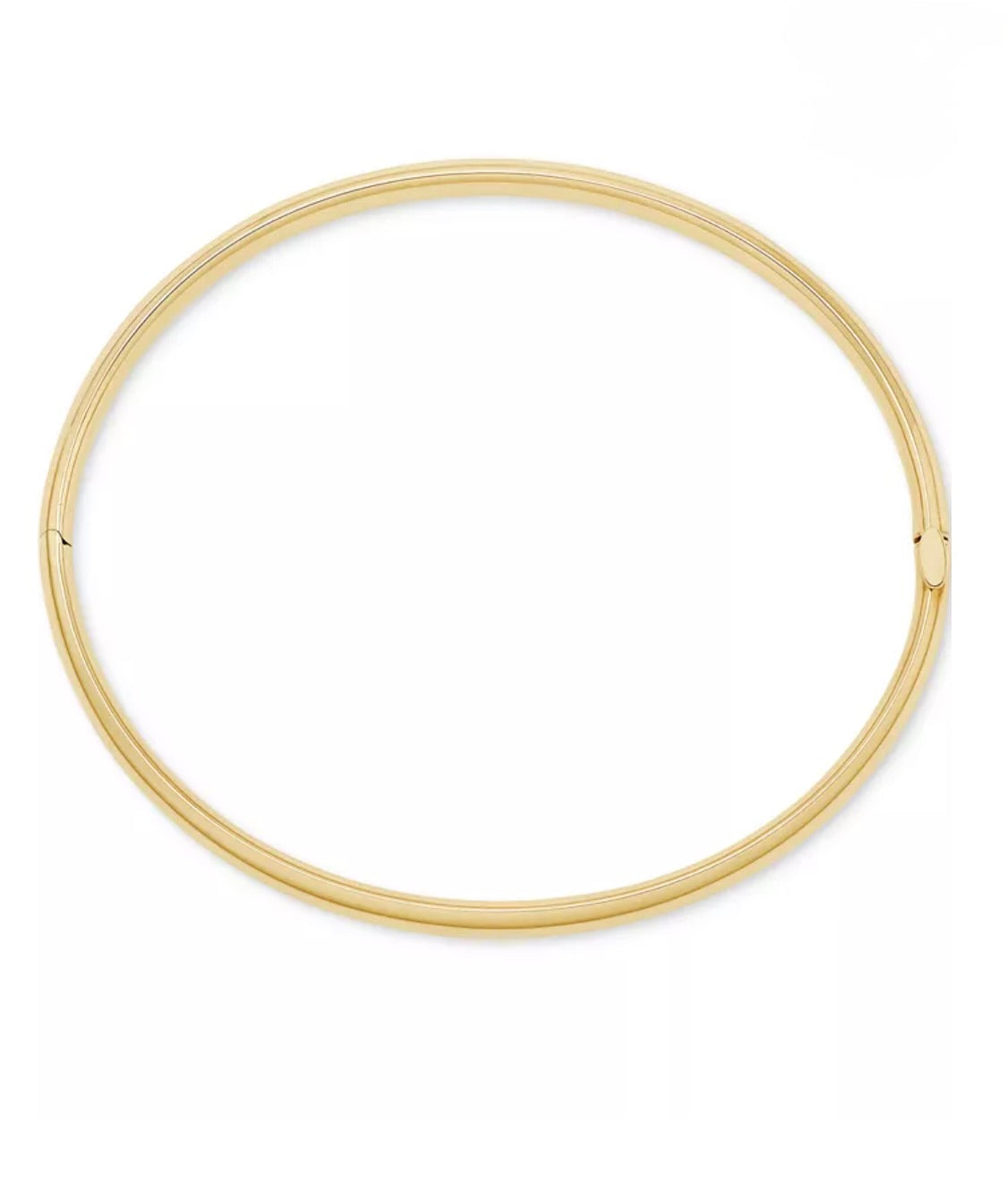 R.H. Macys Solid 14k Gold Polished Hinge Bangle Bracelet - New in Box - Retail $2600