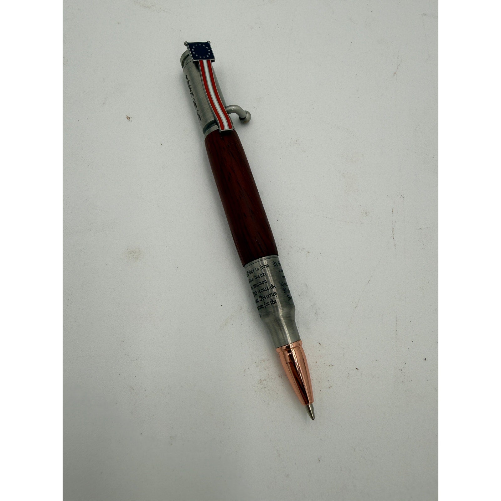 Hand Turned Bolt Action Ink Pen Gift for Patriots, celebrate America’s 250th anniversary, handcrafted, choice of colors and patterns
