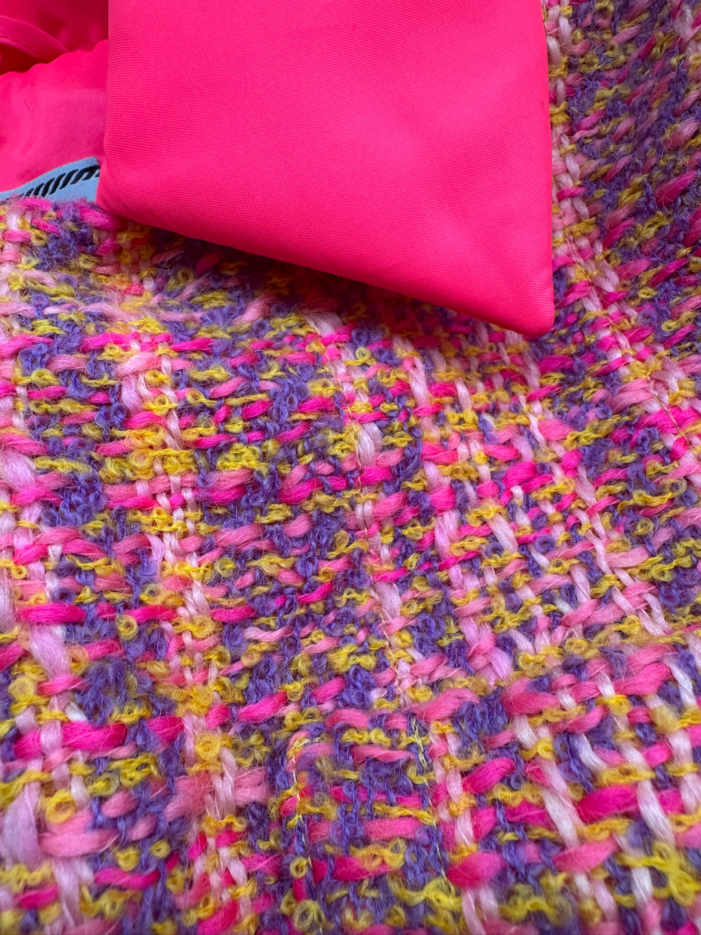 Prada Pink Tweed Puffer Jacket - Size 36
