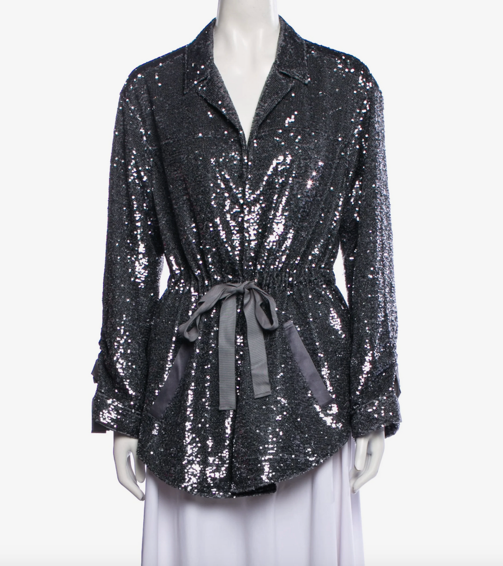 6369 - Cinq a Sept Sequin Evening Jacket - Size M