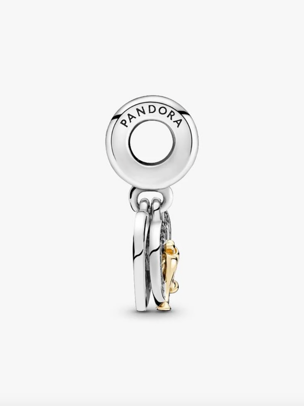 Pandora Two-tone Happy Anniversary Dangle Charm - 14k gold & Sterling silver - NWT