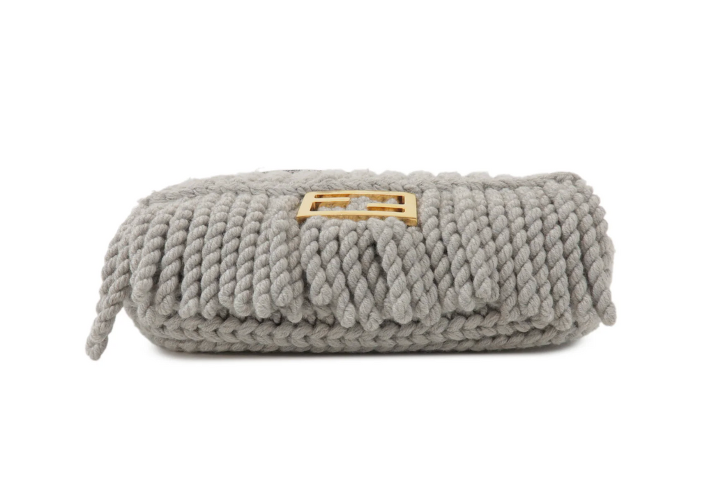 Fendi Baguette Crocheted Wool with Fringe