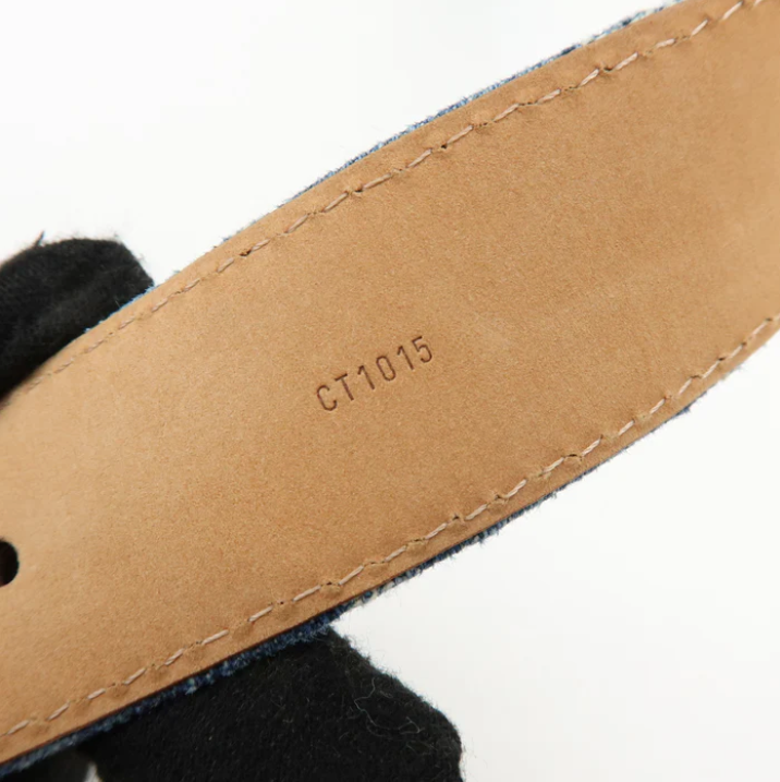 6824 - Louis Vuitton Monogram Denim Ceinture Belt - Size 90/36