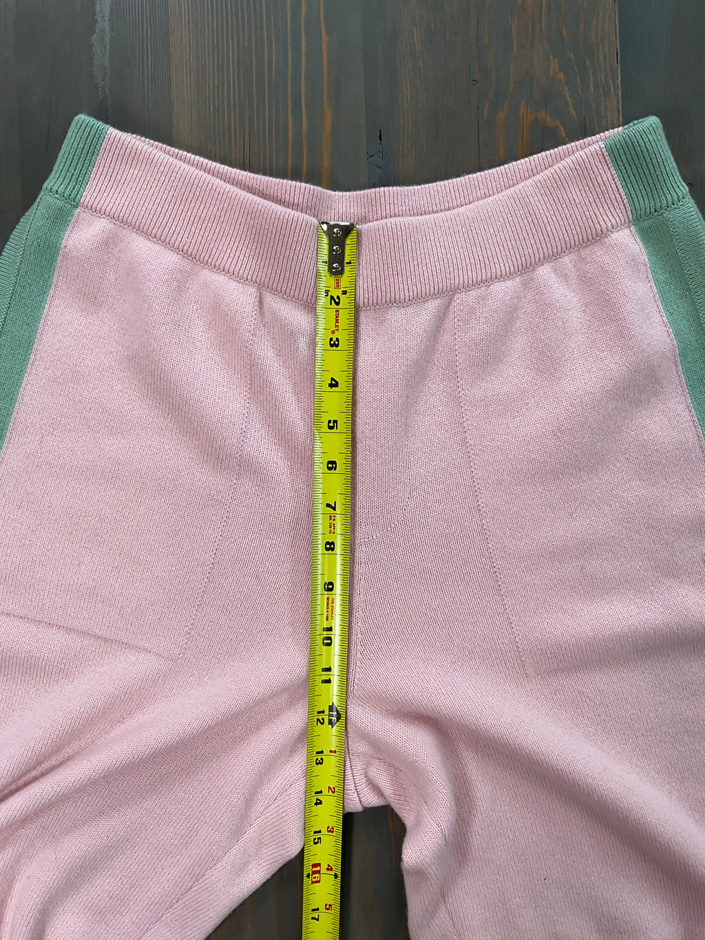 Chanel Cashmere Pants - Pink with Green Stripe