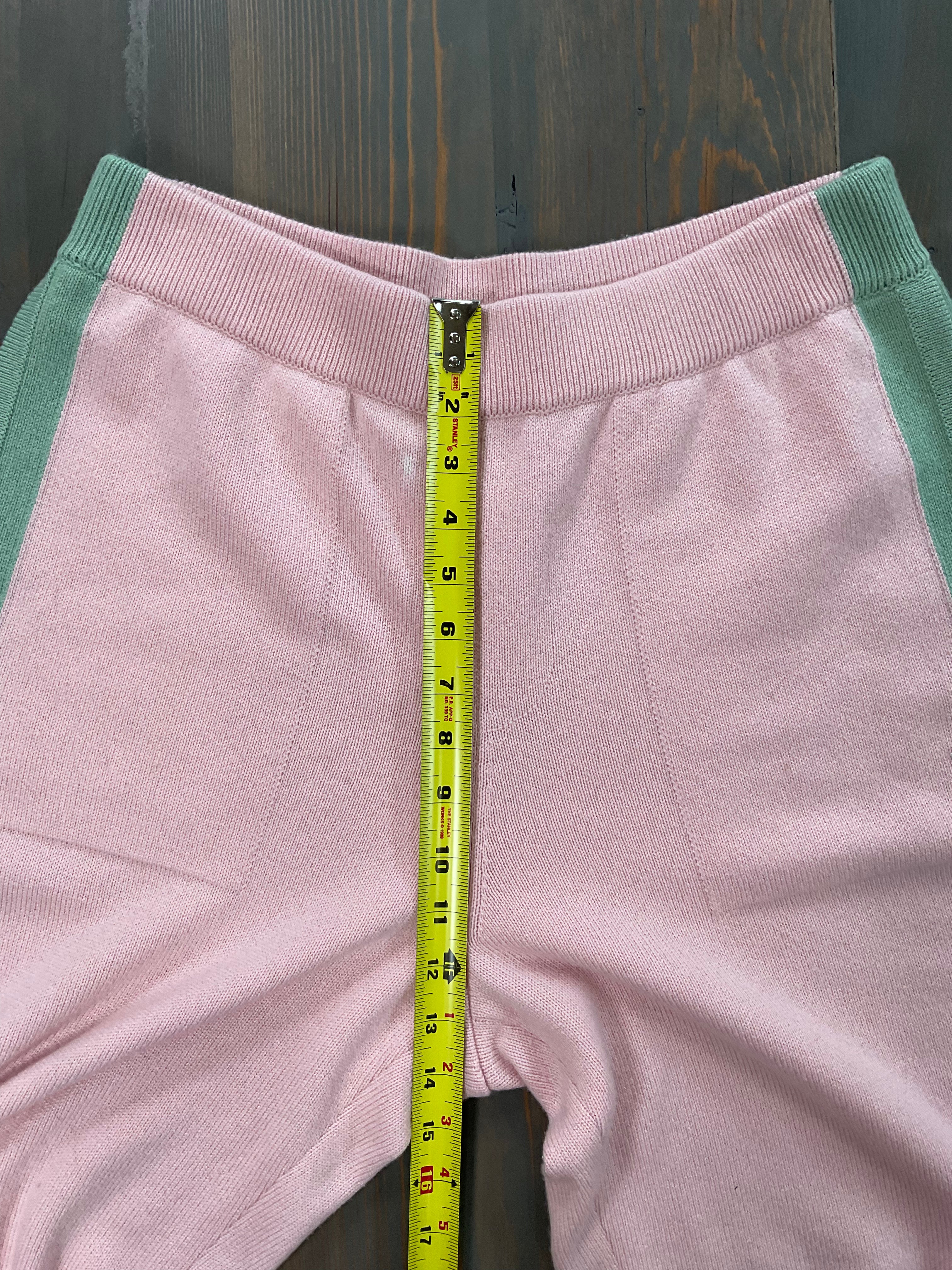 Chanel Cashmere Pants - Pink with Green Stripe