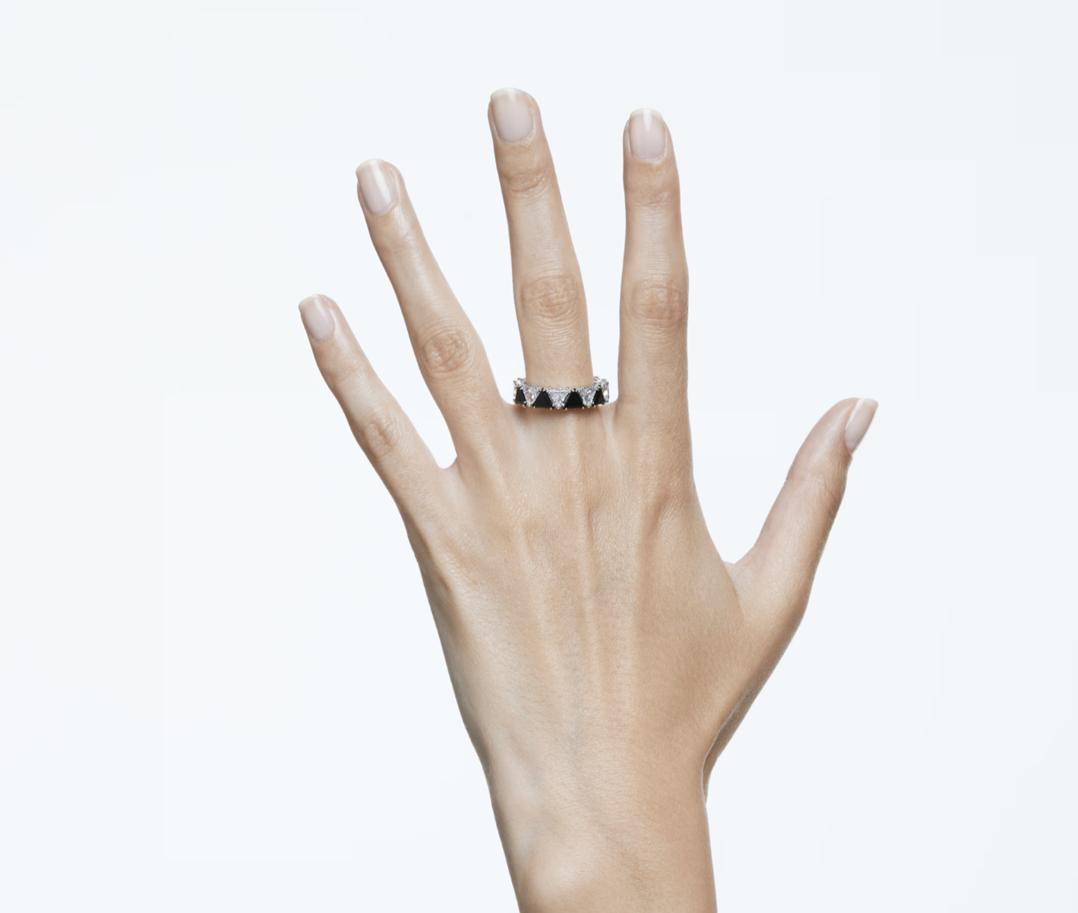 Swarovski Ortyx Cocktail Ring - New in Box - Size 6 - Triangle Cut Rhodium Plated