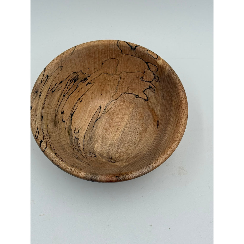 Hand Turned Spalted Maple Wood Bowl 5.25 x 2, food safe finish, decorative small serving dish, handmade home decor