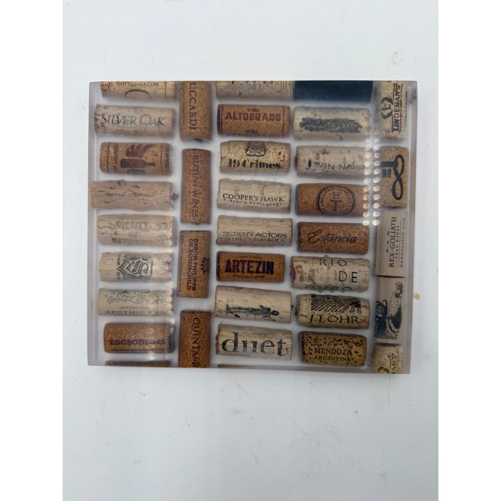 Handcrafted Epoxy Charcuterie Board, Wine Corks, Jewelry Inlay, Walnut Sawdust, SKU 1434
