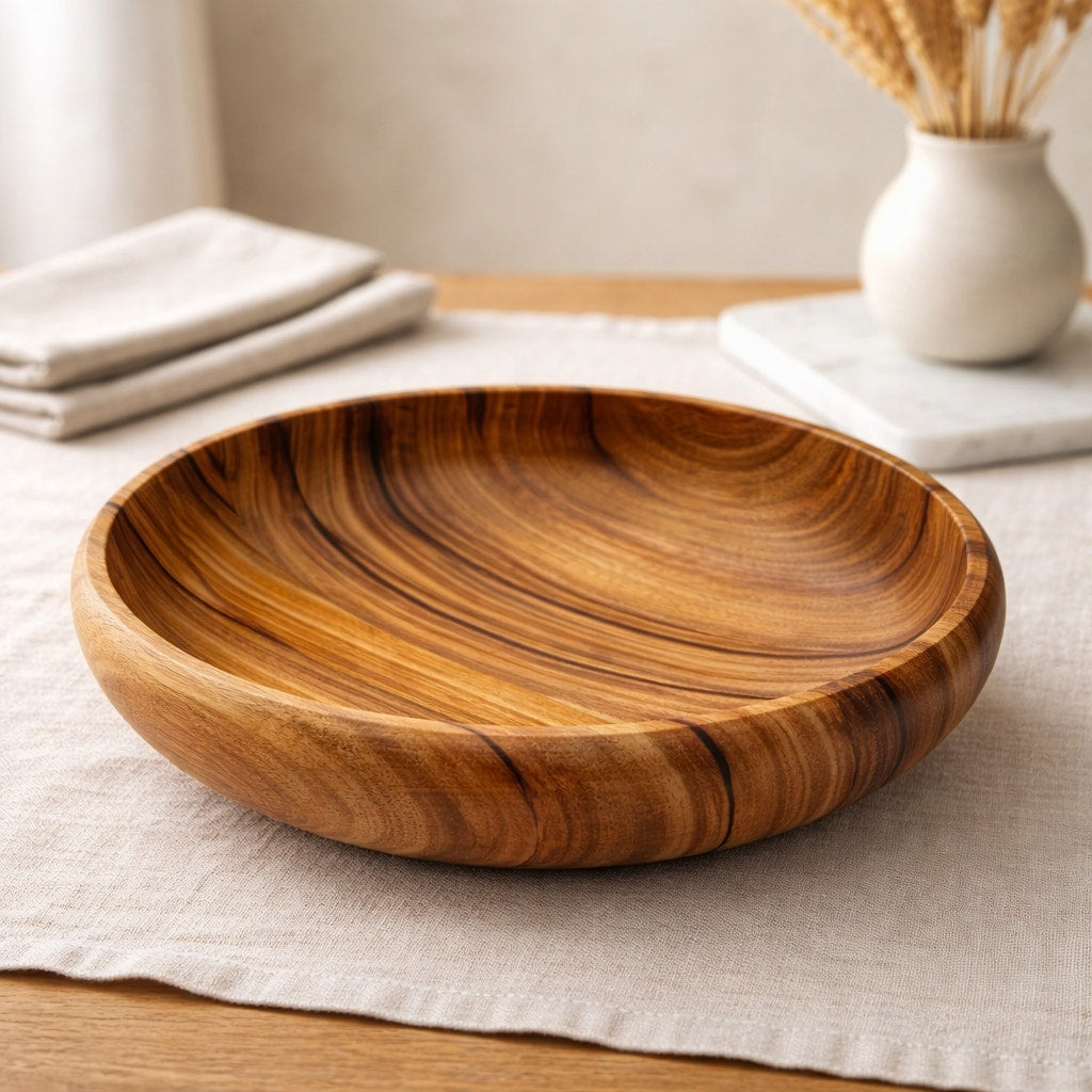 Canary Wood Hand Turned Bowl 7.5 by 2 inches, decorative wood bowl, functional catchall, food safe finish, handmade gift