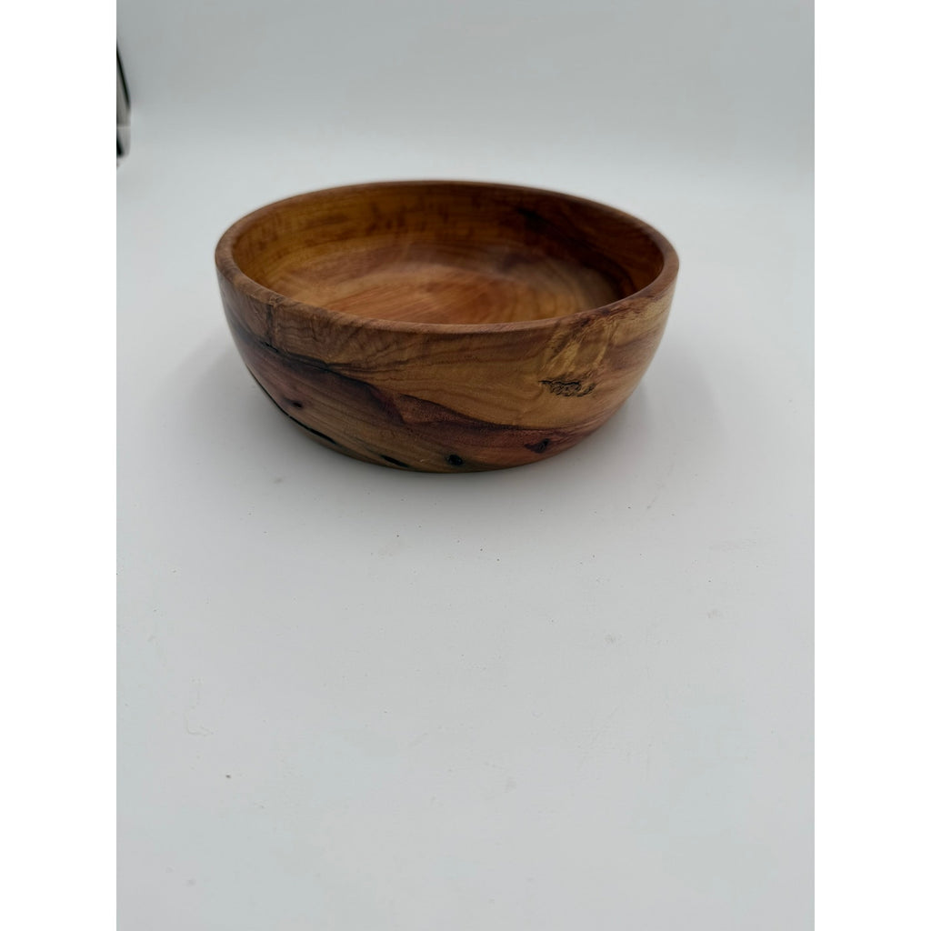 Unique Canary Wood Bowl, Hand Turned 7 3/4x2 1/2, Functional Bowl, Handmade Wooden Decor, Natural Kitchen Item