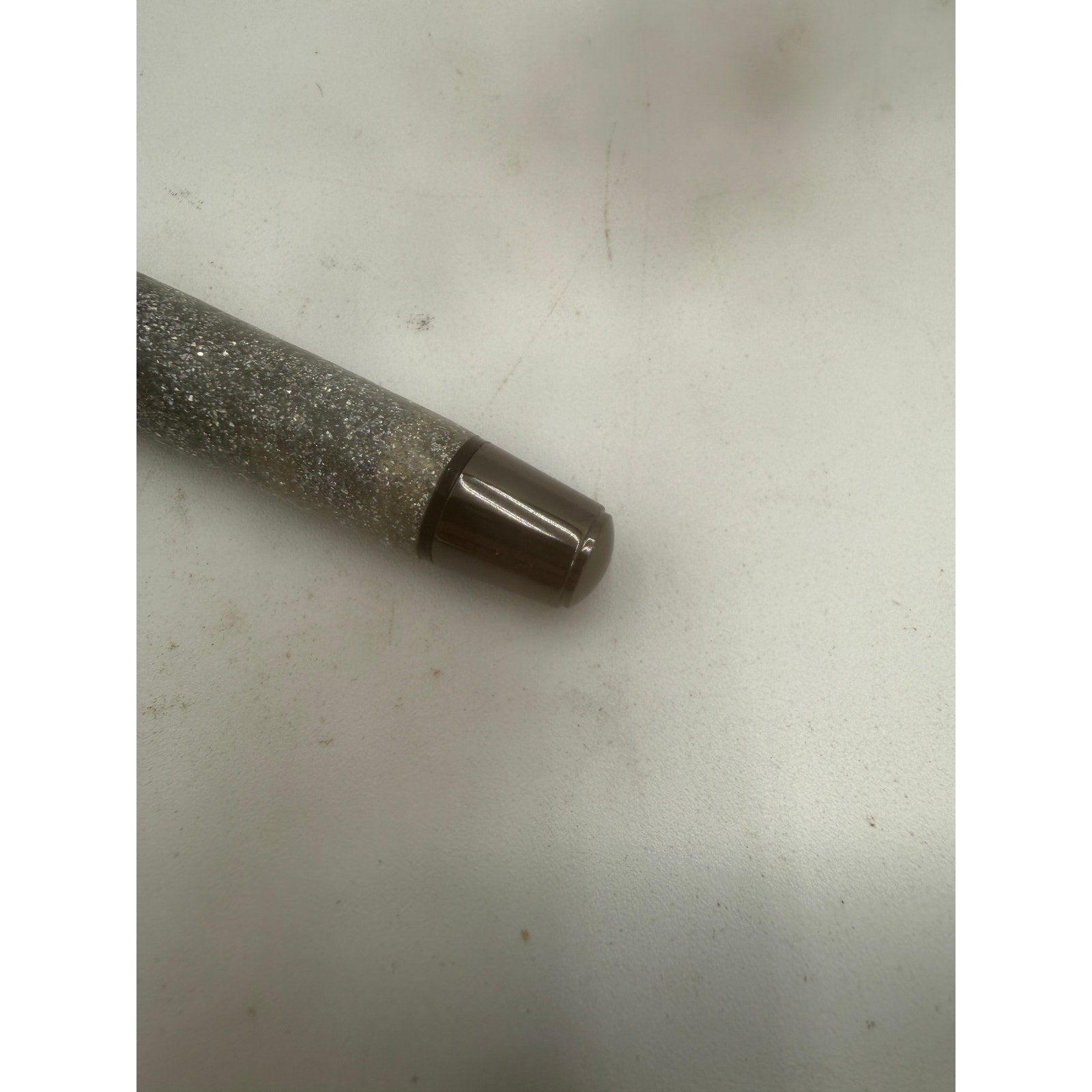 Hand Turned Cyclone Rollerball Pen, Silver Diamondcast Barrel, Gunmetal, Refillable, SKU 1436