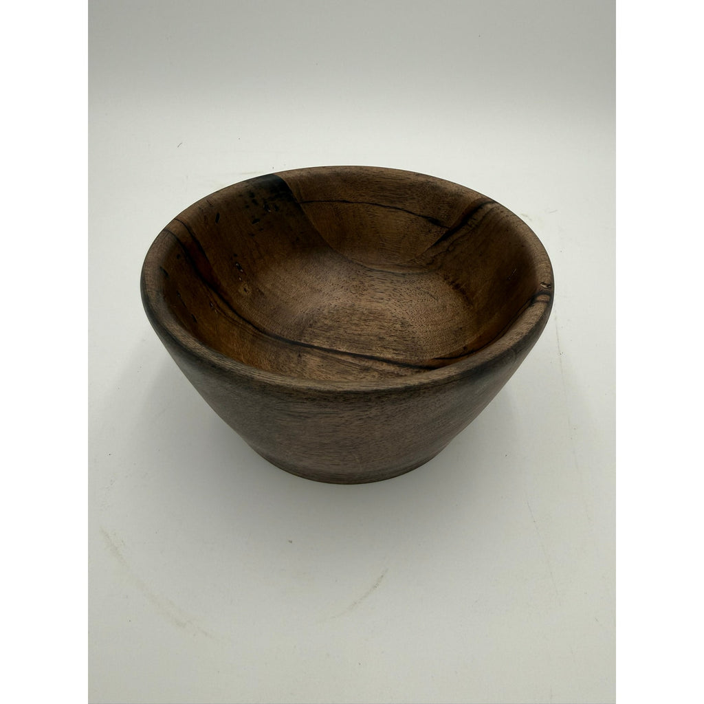 Hand Turned Wood Bowl, Persimmons Hardwood Bowl, Gilded Black Wax Finish, Handmade Quality Bowl, Unique Gift