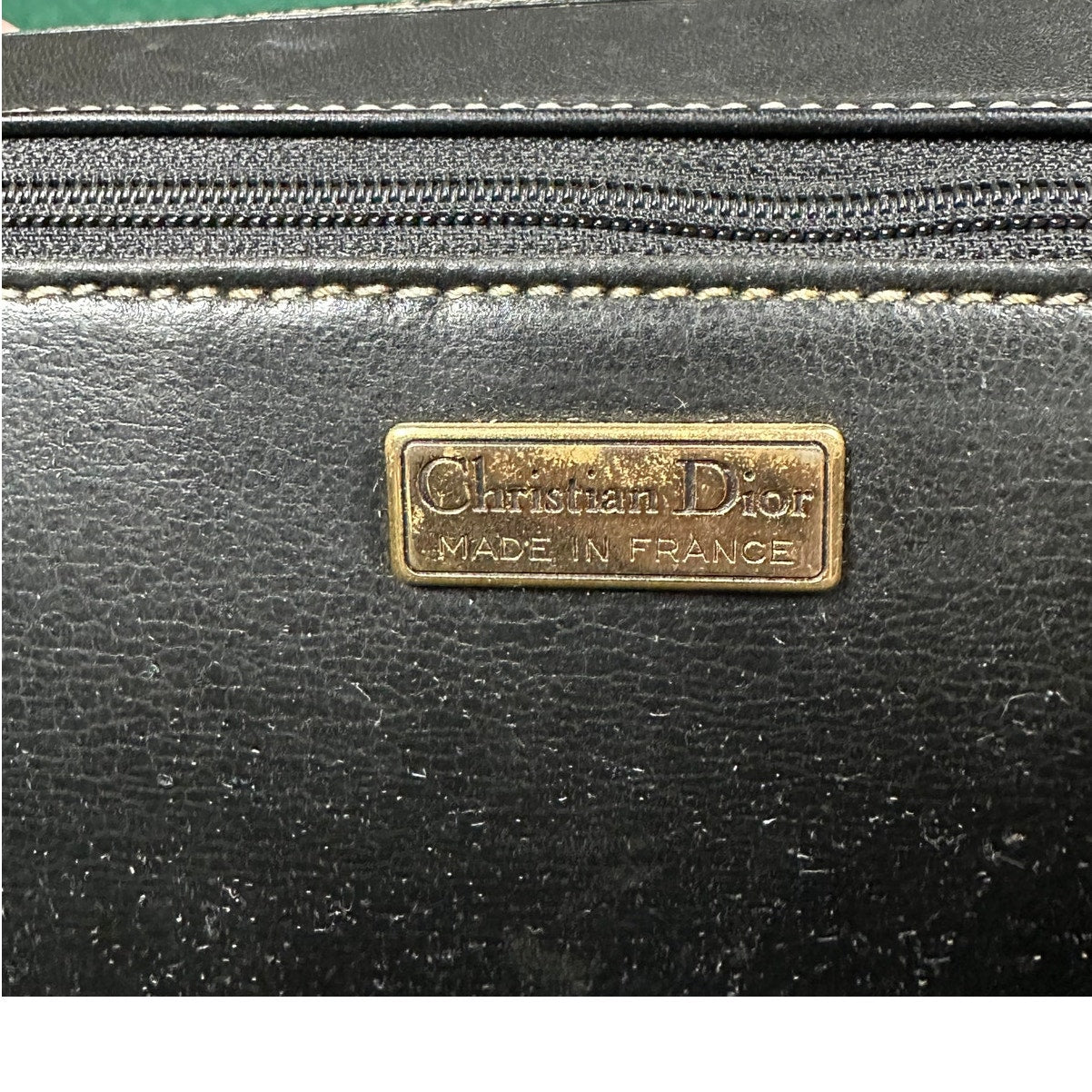 Christian Dior Vintage Black Leather Shoulder Bag