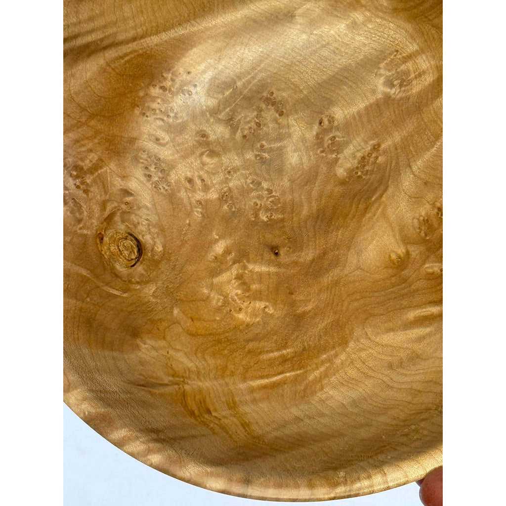 Rare Figured Maple Burl Bowl