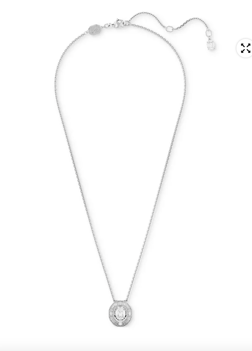 Swarovski Mesmera Silver-Tone Crystal Pendant Necklace, 18-1/2" - New