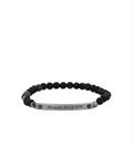 7398 - Alexander McQueen Skull & Bead Stretch Bracelet - New