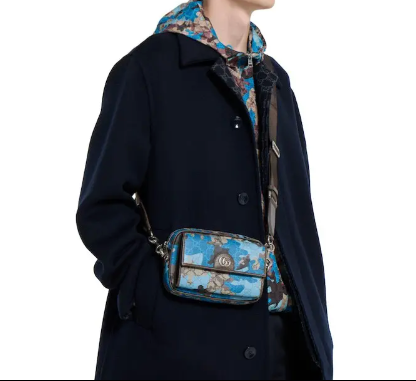 7231 - Gucci GG Coated Canvas Crossbody - Blue Camo