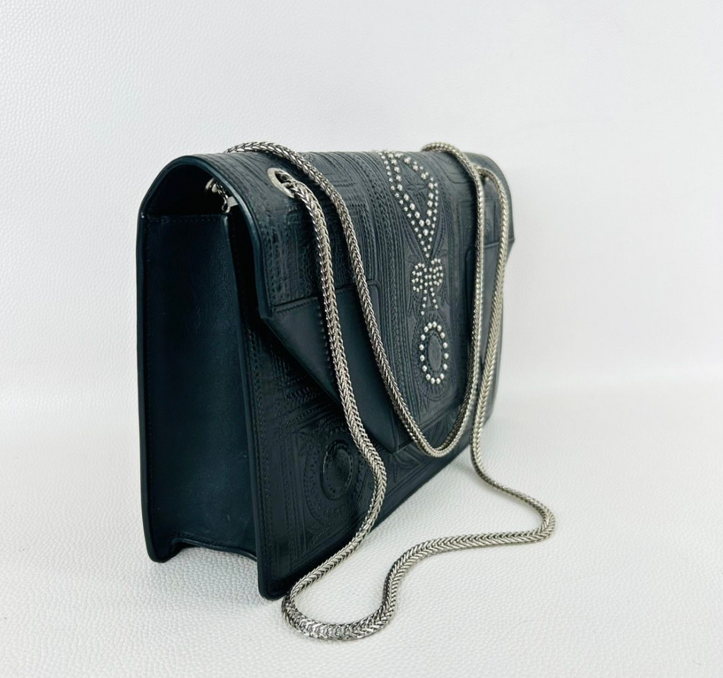 5087 - Saint Laurent Vintage Handbag Studded & Embossed