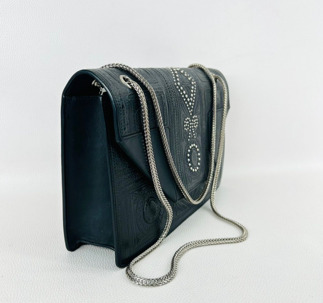 5087 - Saint Laurent Vintage Handbag Studded & Embossed